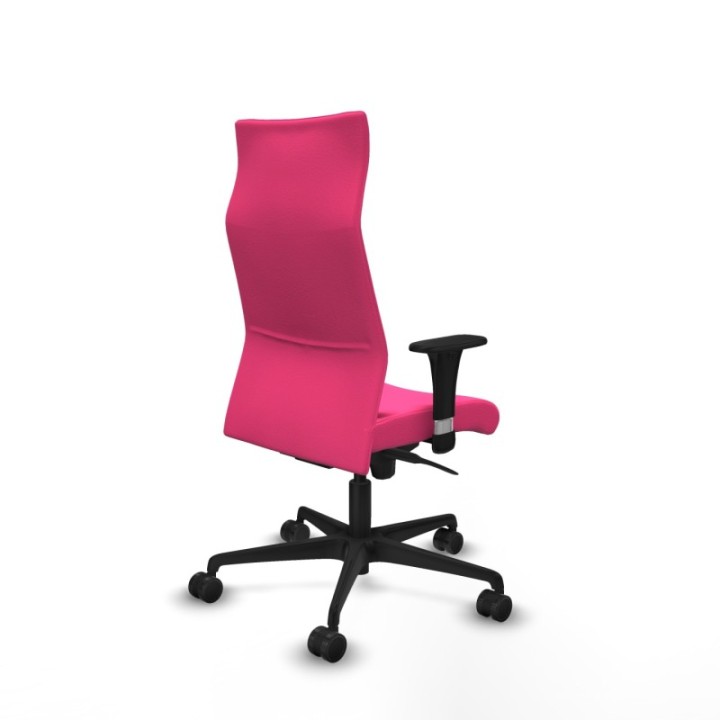 Albacete dirección sincro similpiel rosa brazos 1D cromados base nailon ruedas 65 nailon