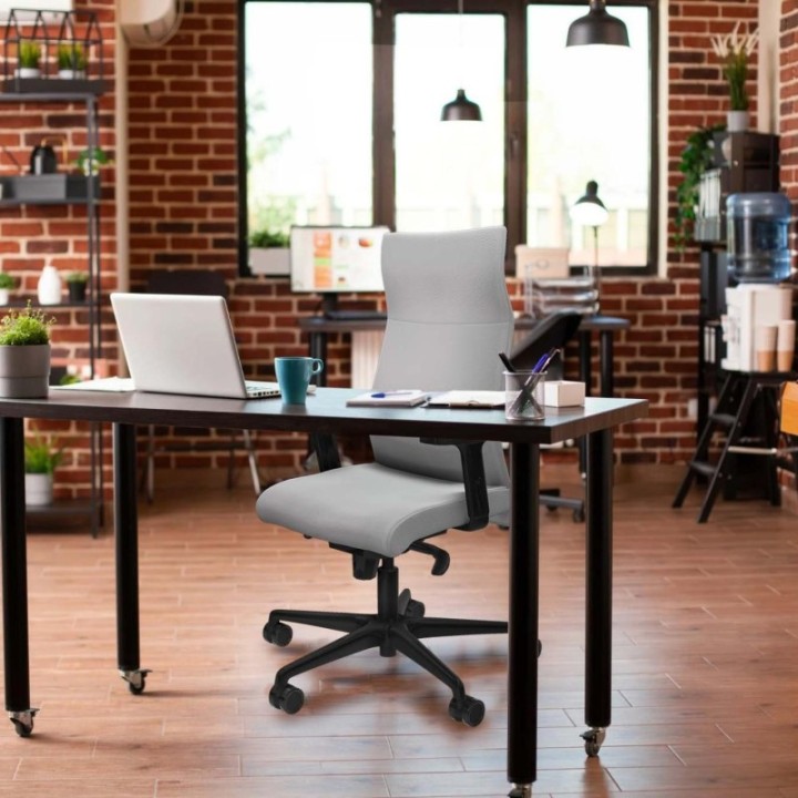 Albacete dirección sincro similpiel rosa brazos 2D base nailon ruedas 65 nailon