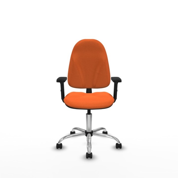 Algarra CP bali naranja brazos 2D base cromada ruedas autofrenantes 50mm