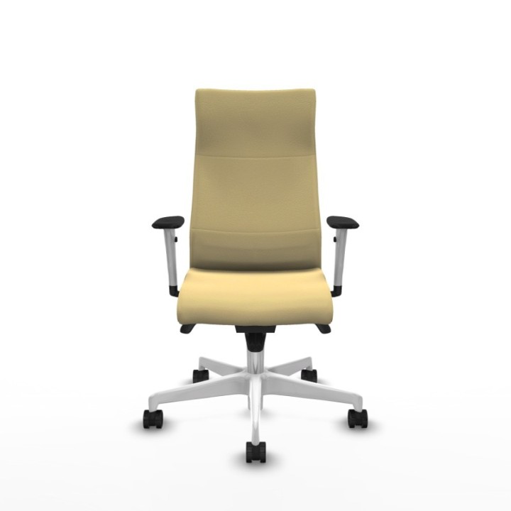 Albacete dirección sincro similpiel crema brazos 1D blancos base blanca ruedas 65 nailon