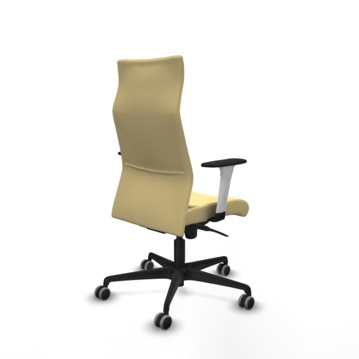 Albacete dirección sincro similpiel crema brazos 1D blancos base nailon ruedas 65 engomadas