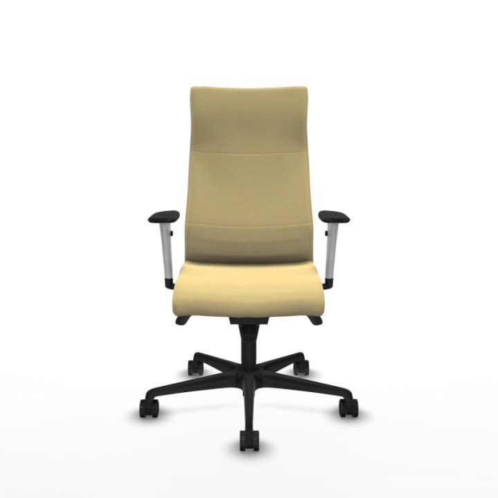 Albacete dirección sincro similpiel crema brazos 1D blancos base nailon ruedas 65 nailon