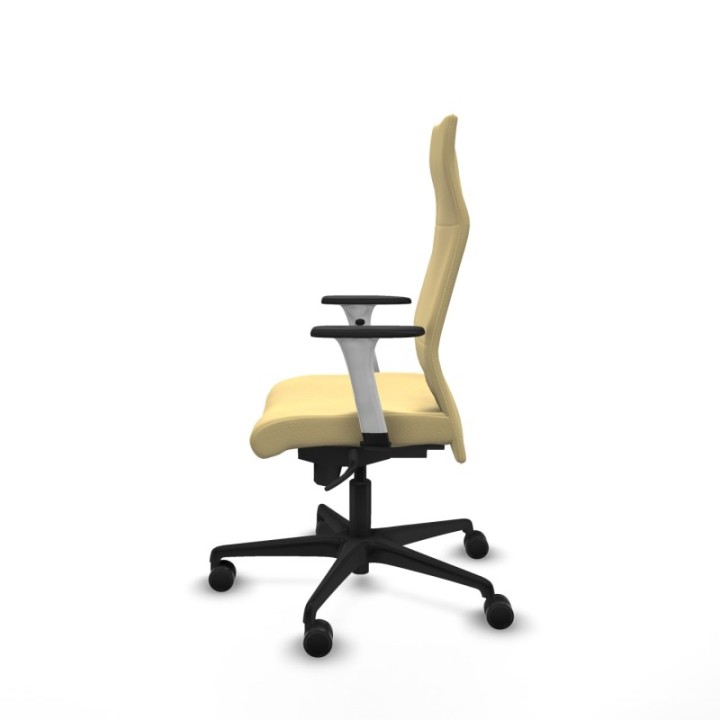 Albacete dirección sincro similpiel crema brazos 1D blancos base nailon ruedas 65 nailon