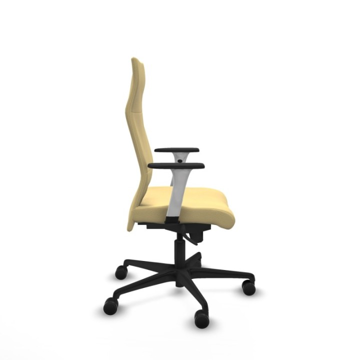 Albacete dirección sincro similpiel crema brazos 1D blancos base nailon ruedas 65 nailon