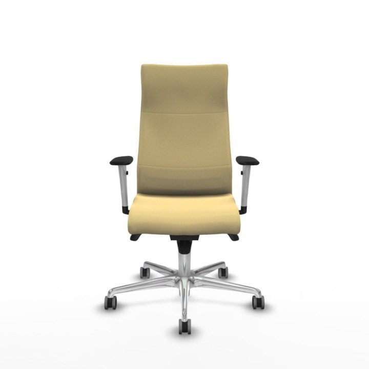 Albacete dirección sincro similpiel crema brazos 1D blancos base aluminio ruedas 65 engomadas