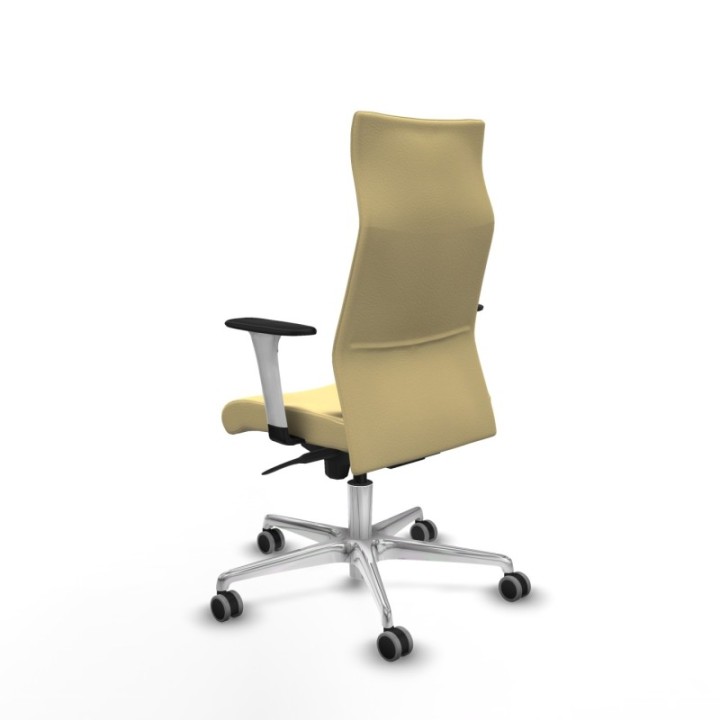 Albacete dirección sincro similpiel crema brazos 1D blancos base aluminio ruedas 65 engomadas