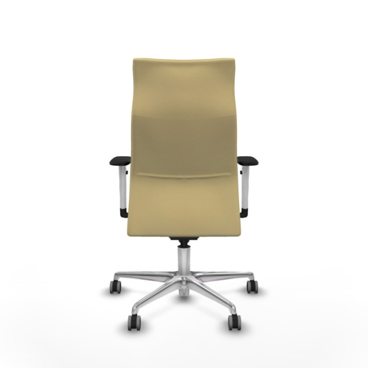 Albacete dirección sincro similpiel crema brazos 1D blancos base aluminio ruedas 65 engomadas