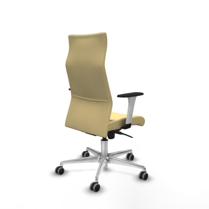 Albacete dirección sincro similpiel crema brazos 1D blancos base aluminio ruedas 65 engomadas