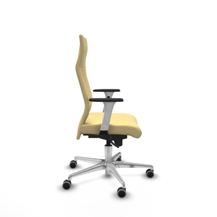 Albacete dirección sincro similpiel crema brazos 1D blancos base aluminio ruedas 65 engomadas