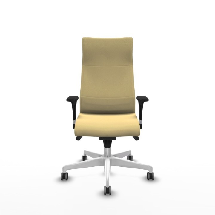 Albacete dirección sincro similpiel crema brazos 1D cromados base blanca ruedas 65 engomadas