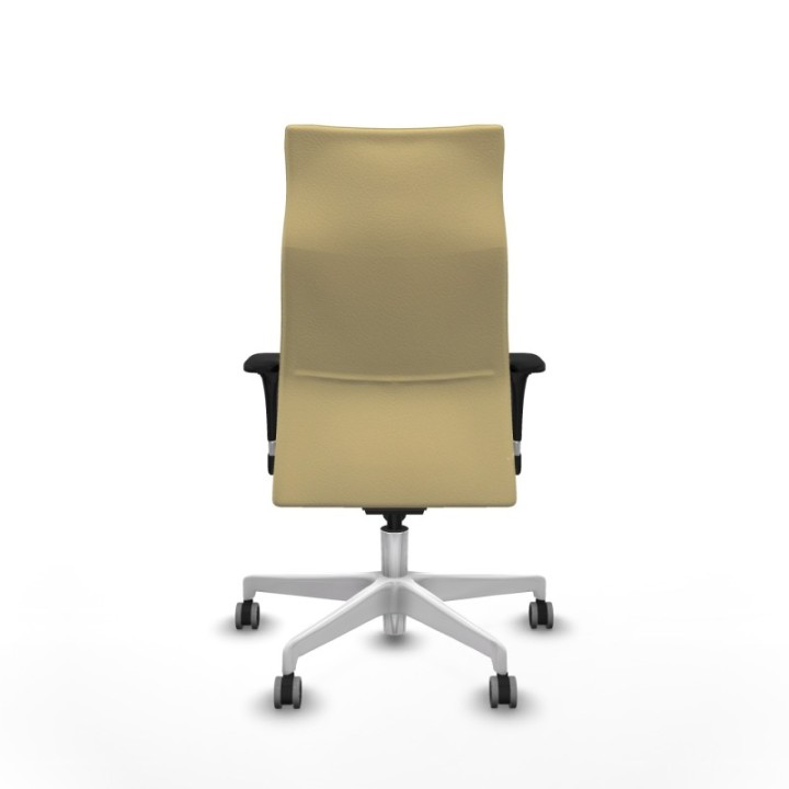 Albacete dirección sincro similpiel crema brazos 1D cromados base blanca ruedas 65 engomadas