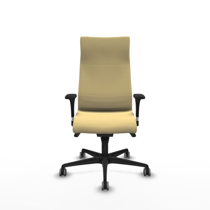 Albacete dirección sincro similpiel crema brazos 1D cromados base nailon ruedas 65 engomadas