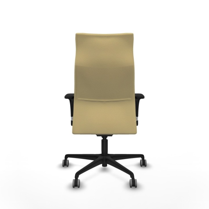 Albacete dirección sincro similpiel crema brazos 1D cromados base nailon ruedas 65 engomadas