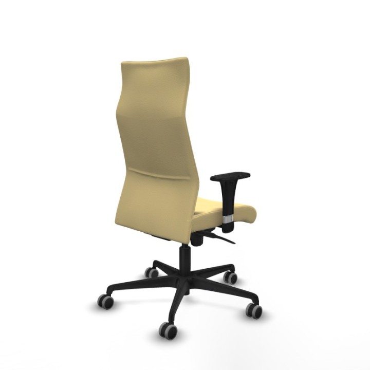 Albacete dirección sincro similpiel crema brazos 1D cromados base nailon ruedas 65 engomadas