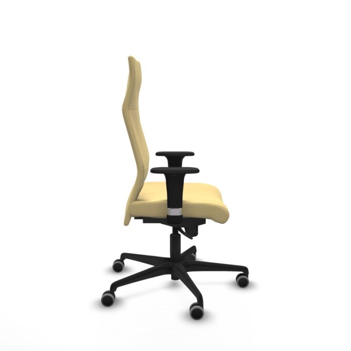 Albacete dirección sincro similpiel crema brazos 1D cromados base nailon ruedas 65 engomadas