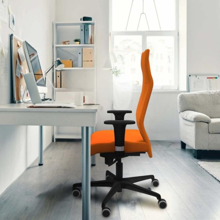 Albacete dirección sincro similpiel crema brazos 1D cromados base nailon ruedas 65 engomadas