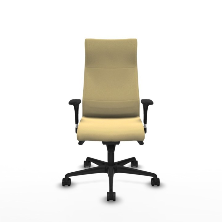 Albacete dirección sincro similpiel crema brazos 1D cromados base nailon ruedas 65 nailon