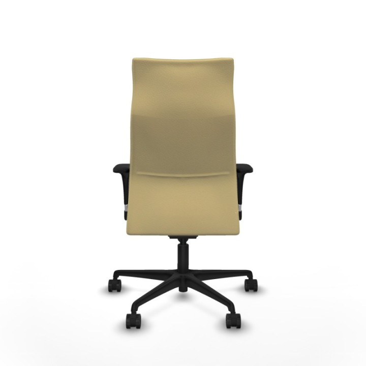 Albacete dirección sincro similpiel crema brazos 1D cromados base nailon ruedas 65 nailon