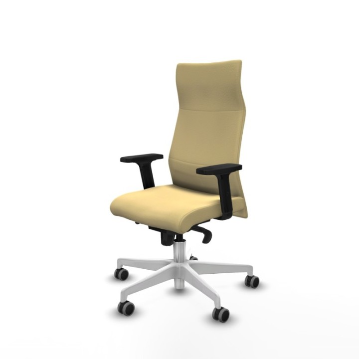 Albacete dirección sincro similpiel crema brazos 2D base blanca ruedas 65 engomadas