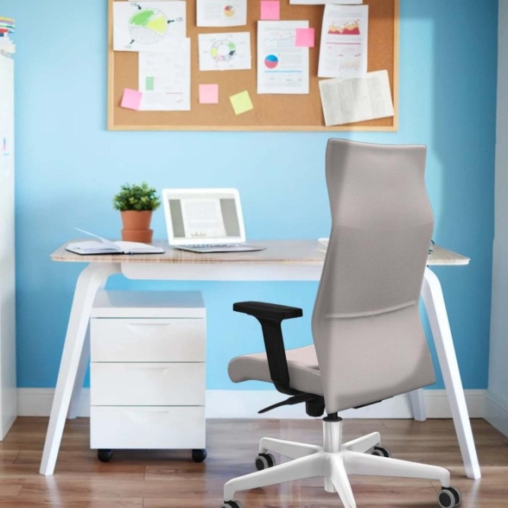 Albacete dirección sincro similpiel crema brazos 2D base blanca ruedas 65 engomadas