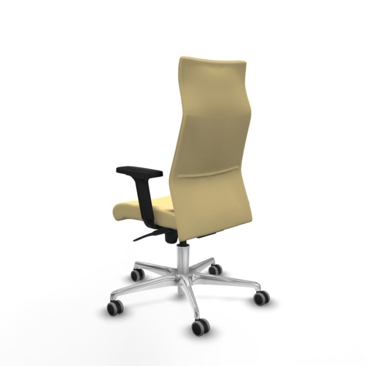 Albacete dirección sincro similpiel crema brazos 2D base aluminio ruedas 65 engomadas