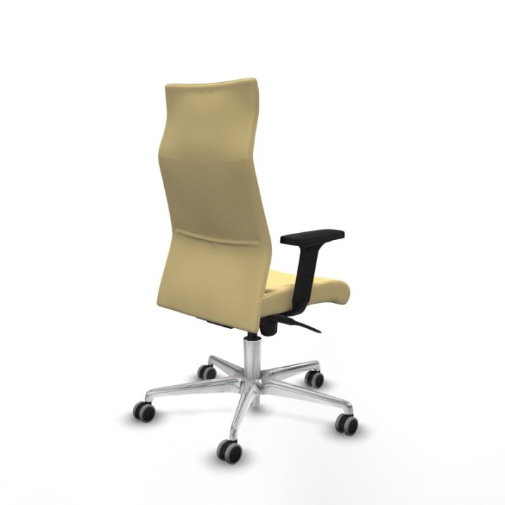 Albacete dirección sincro similpiel crema brazos 2D base aluminio ruedas 65 engomadas