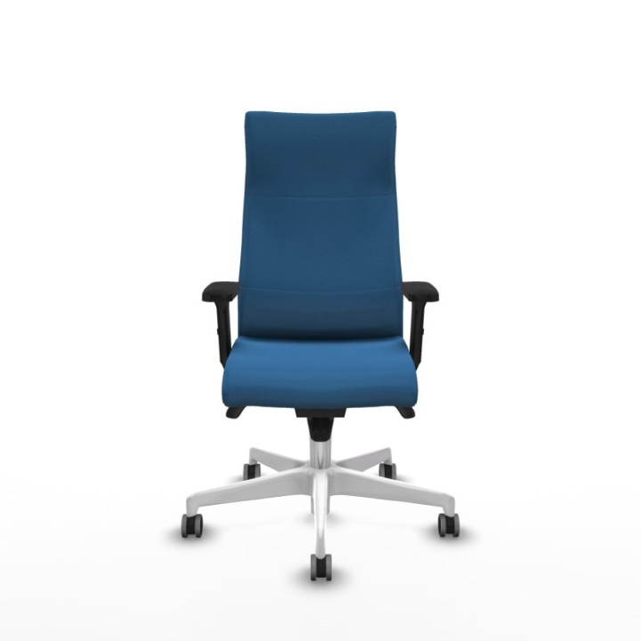 Albacete dirección sincro similpiel azul claro brazos 2D base blanca ruedas 65 engomadas