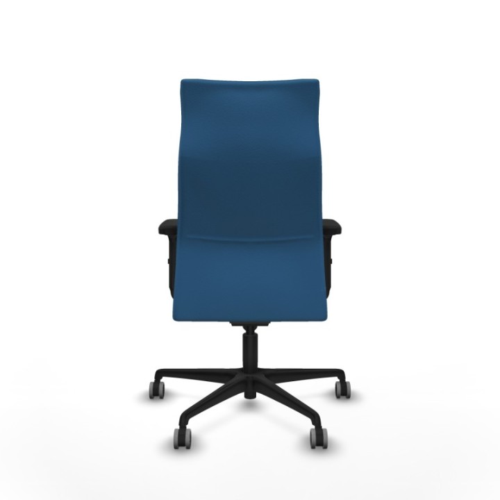 Albacete dirección sincro similpiel azul claro brazos 2D base nailon ruedas 65 engomadas