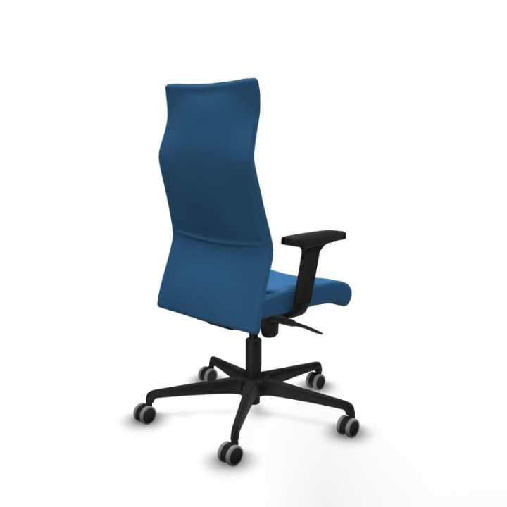 Albacete dirección sincro similpiel azul claro brazos 2D base nailon ruedas 65 engomadas