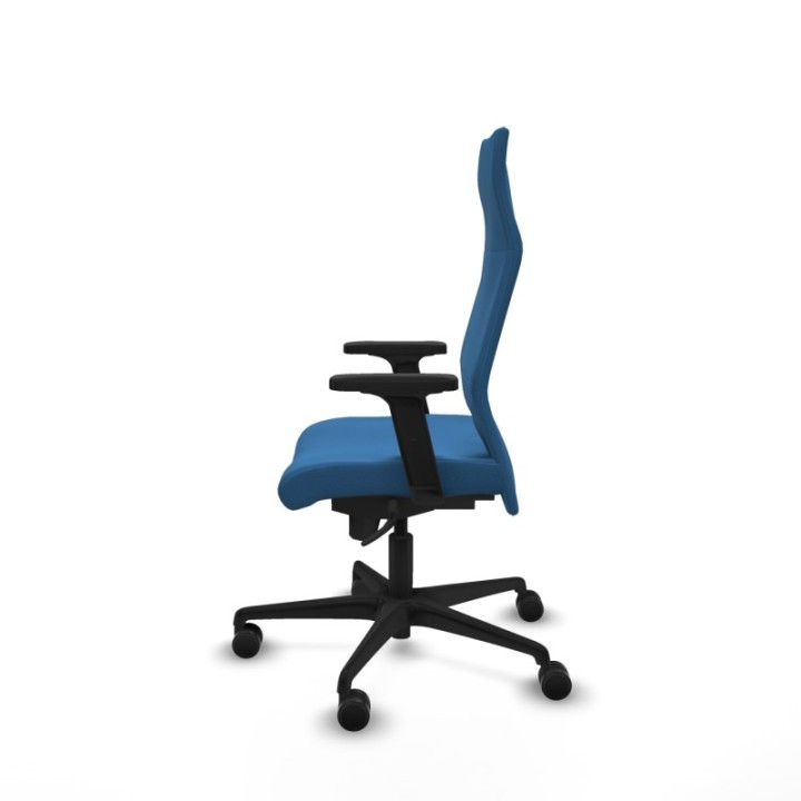 Albacete dirección sincro similpiel azul claro brazos 2D base nailon ruedas 65 nailon