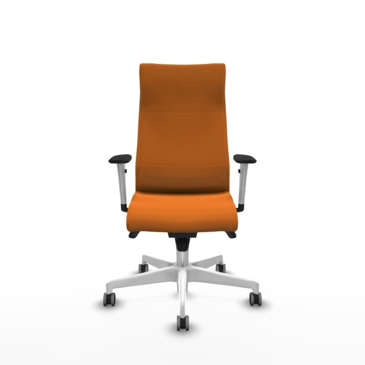 Albacete dirección sincro similpiel naranja brazos 1D blancos base blanca ruedas 65 engomadas