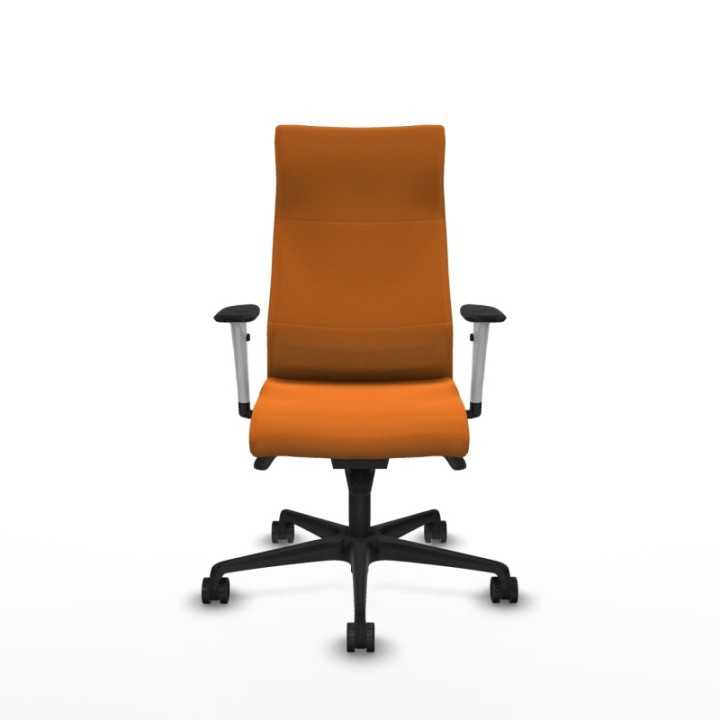 Albacete dirección sincro similpiel naranja brazos 1D blancos base nailon ruedas 65 nailon