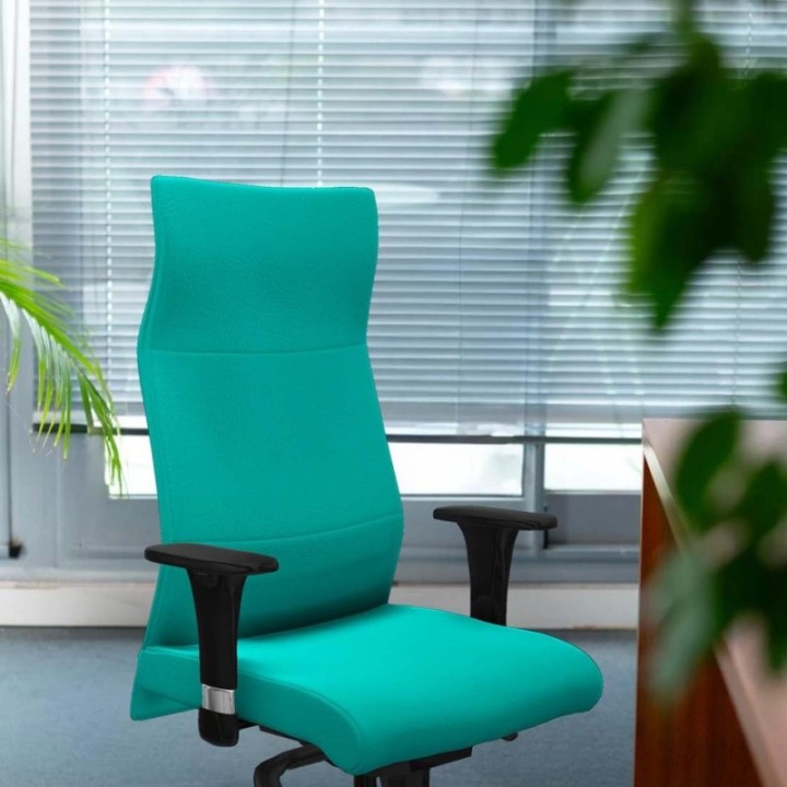 Albacete dirección sincro similpiel naranja brazos 1D cromados base blanca ruedas 65 engomadas