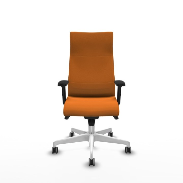 Albacete dirección sincro similpiel naranja brazos 2D base blanca ruedas 65 engomadas