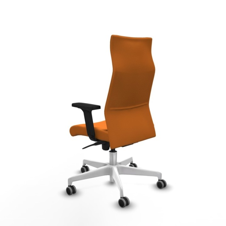 Albacete dirección sincro similpiel naranja brazos 2D base blanca ruedas 65 engomadas