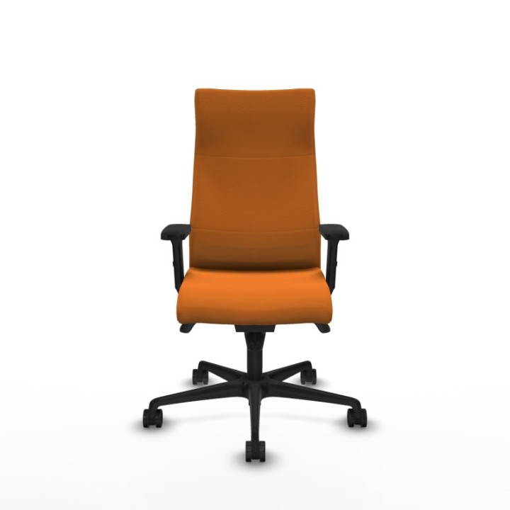 Albacete dirección sincro similpiel naranja brazos 2D base nailon ruedas 65 nailon