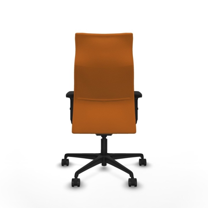 Albacete dirección sincro similpiel naranja brazos 2D base nailon ruedas 65 nailon