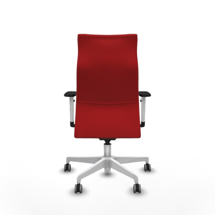 Albacete dirección sincro similpiel rojo brazos 1D blancos base blanca ruedas 65 engomadas