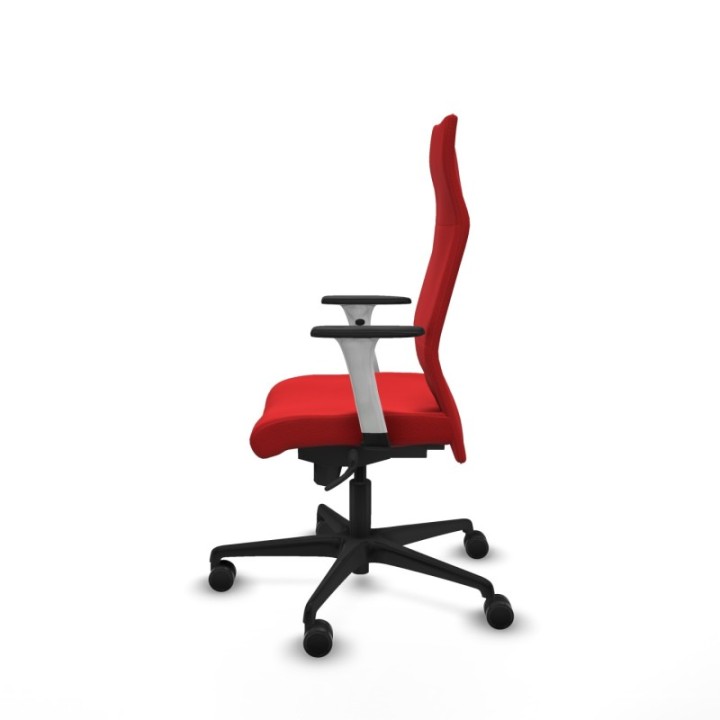 Albacete dirección sincro similpiel rojo brazos 1D blancos base nailon ruedas 65 nailon