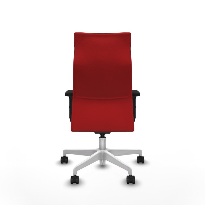 Albacete dirección sincro similpiel rojo brazos 2D base blanca ruedas 65 nailon