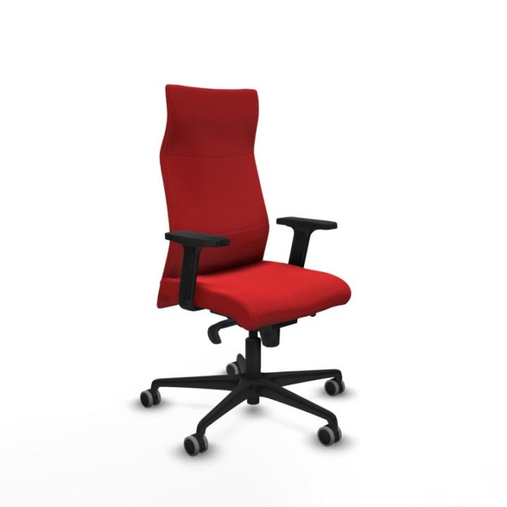 Albacete dirección sincro similpiel rojo brazos 2D base nailon ruedas 65 engomadas