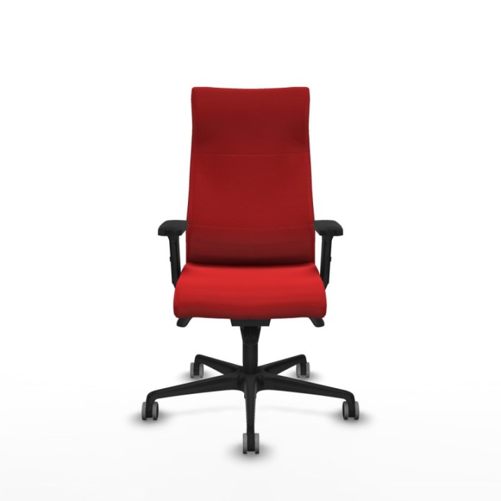 Albacete dirección sincro similpiel rojo brazos 2D base nailon ruedas 65 engomadas