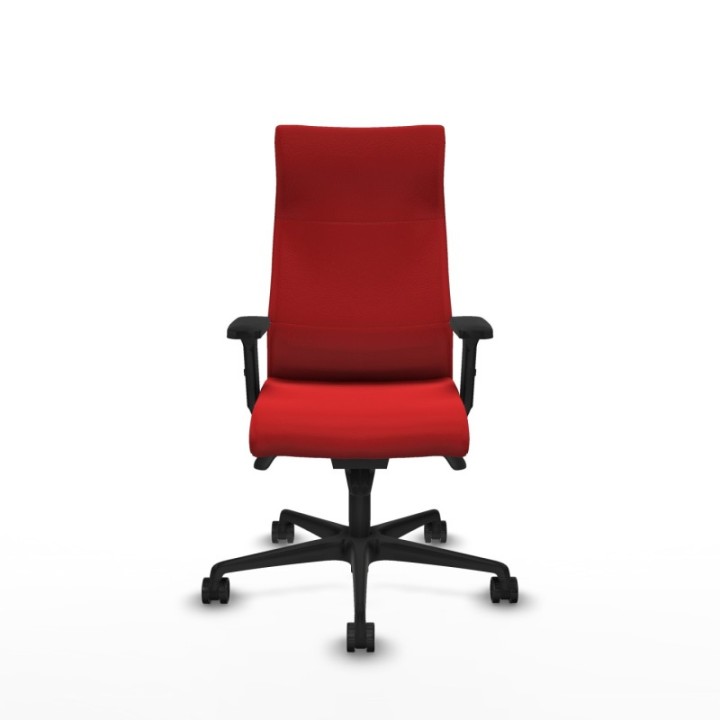 Albacete dirección sincro similpiel rojo brazos 2D base nailon ruedas 65 nailon