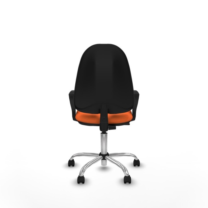 Algarra CP bali naranja brazos fijos base cromada ruedas nailon 50mm