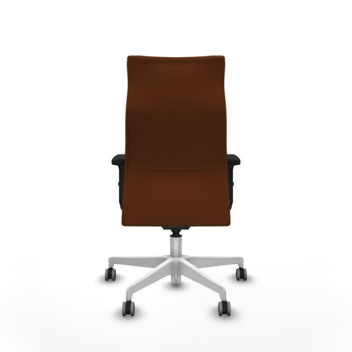 Albacete dirección sincro similpiel marrón brazos 2D base blanca ruedas 65 engomadas