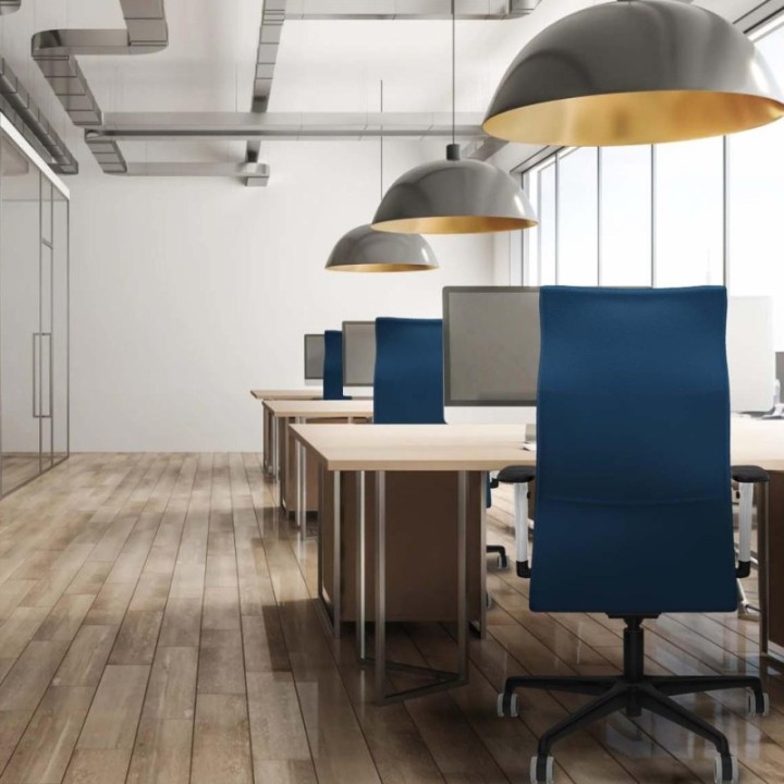 Albacete dirección sincro similpiel turquesa brazos 1D blancos base nailon ruedas 65 engomadas