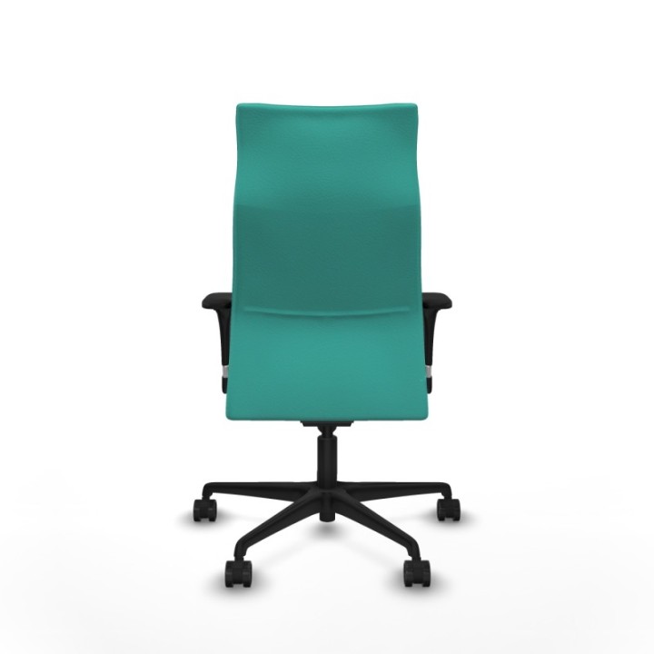 Albacete dirección sincro similpiel turquesa brazos 1D cromados base nailon ruedas 65 nailon