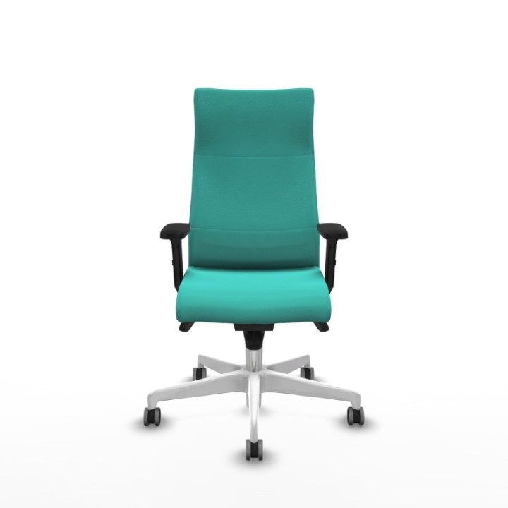 Albacete dirección sincro similpiel turquesa brazos 2D base blanca ruedas 65 engomadas