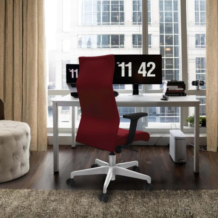 Albacete dirección sincro similpiel turquesa brazos 2D base blanca ruedas 65 nailon