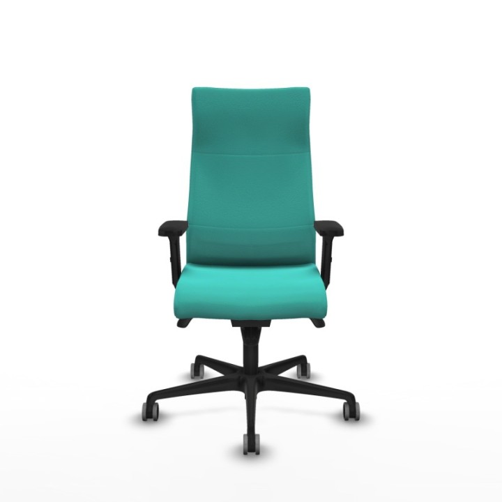 Albacete dirección sincro similpiel turquesa brazos 2D base nailon ruedas 65 engomadas